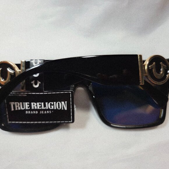NWT True Religion Black Mirror Sunglasses 100% UV Protection TRM1784X-1BB - Picture 4 of 5
